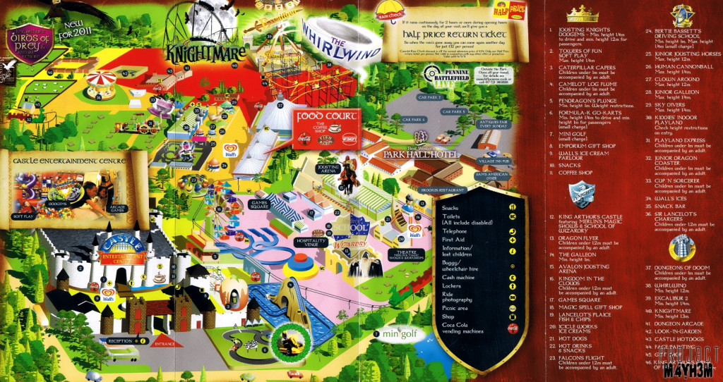 Camelot Theme Park Map
