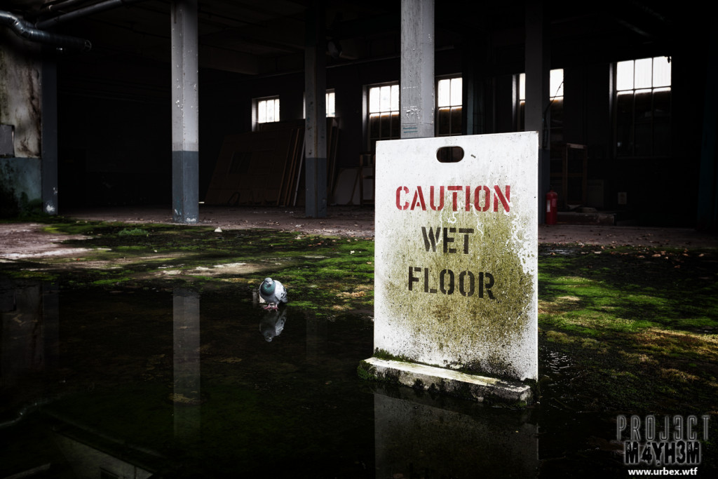 Robert Fletchers & Sons Ltd Paper Mill - Caution Wet Floor