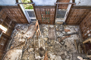 Bramham House - Looking down into the main office