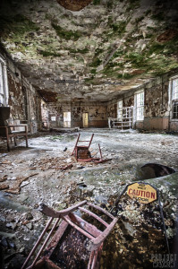 West Park Lunatic Asylum - Caution Wet Floor