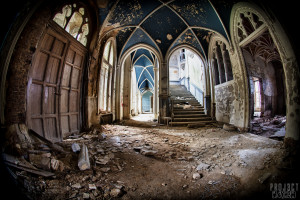 Castle Miranda aka Château Noisy - Entrance Hall and main staircase
