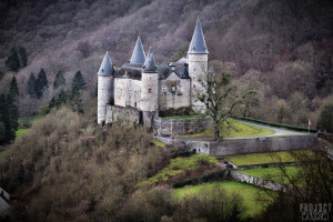 Castle Miranda aka Château Noisy - View of Castle of Vêves from the clock tower