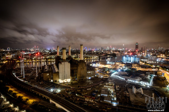 London Rooftops – Battersea Powestation at night London Rooftops - Battersea Powestation at night